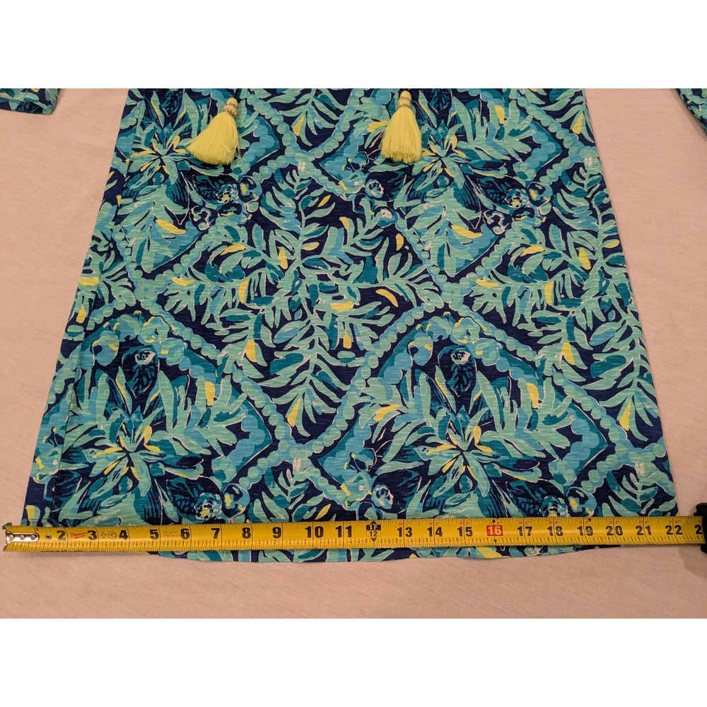 Lilly Pulitzer Dress Womens M Del Lago Tunic Tassel Midnight Cove Blue Print NWT - Picture 14 of 16